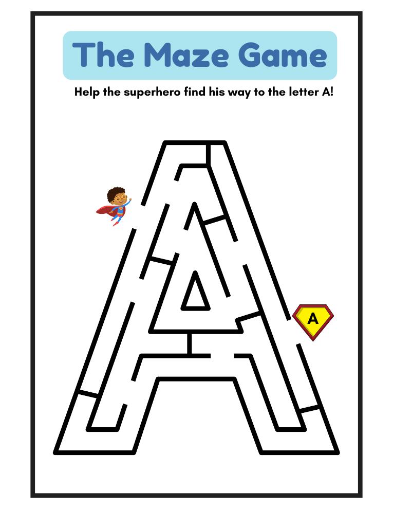 Mazes & Focus printable preview
