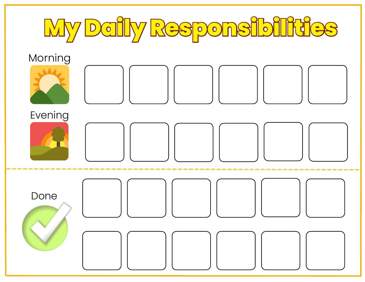 Daily Responsibilities printable preview